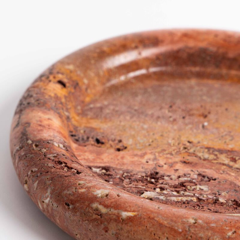 NED Collections Bay Round Tray - Burnt Travertine image number 1